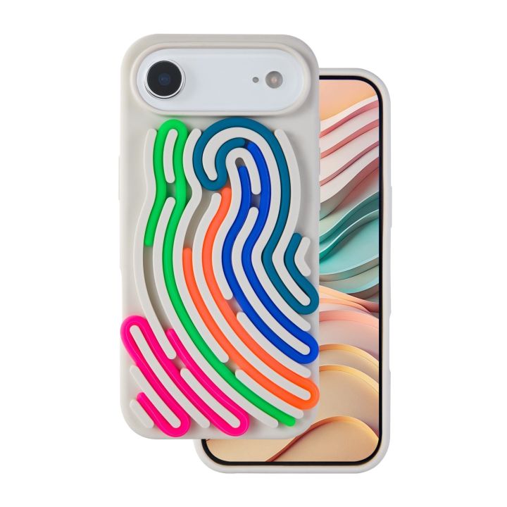Diy Snake Back Cover Σιλικόνης με Λουράκι Μπεζ (iPhone Air)