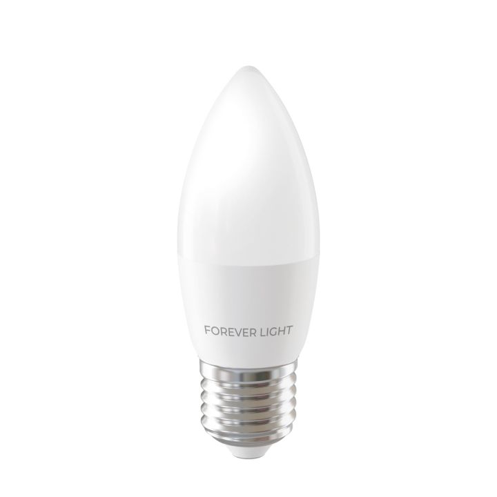 Forever Light Bulb Λάμπα LED 4.2W για Ντουί E27 και Σχήμα C37 Ψυχρό Λευκό 480lm