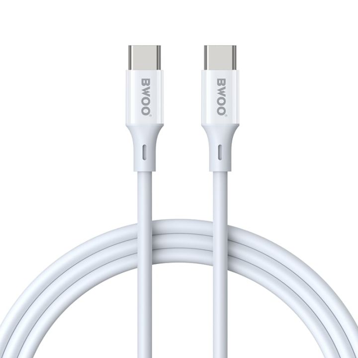 BWOO USB 2.0 Cable USB-C male - USB-C 60W Λευκό 2m