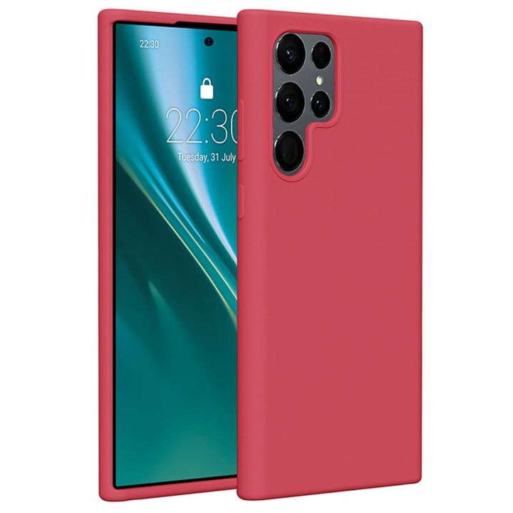 Etteri Back Cover Σιλικόνης Κόκκινο (Galaxy S22 Ultra 5G)