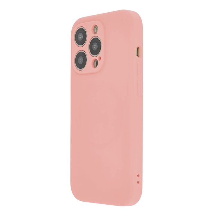 TectoShield Back Cover Σιλικόνης / Υφασμάτινο Ροζ (iPhone 15 Pro)