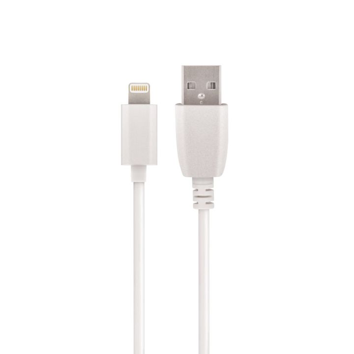 Setty USB-A to Lightning Cable Λευκό 1m