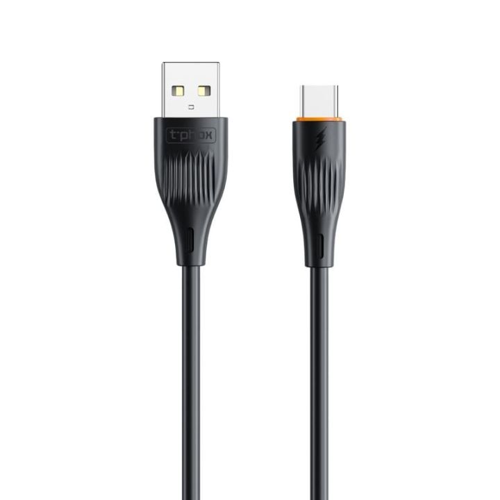 T-Phox Gentle USB 3.0 Cable USB-C male - USB-A 60W Μαύρο 1m (1662970293)