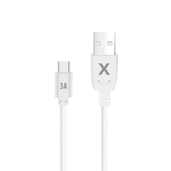 Maxlife USB 2.0 Cable USB-C male - USB-A Λευκό 2m