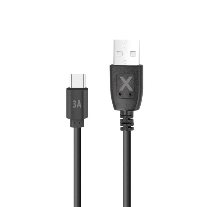 Maxlife USB 2.0 Cable USB-C male - USB-A Μαύρο 2m