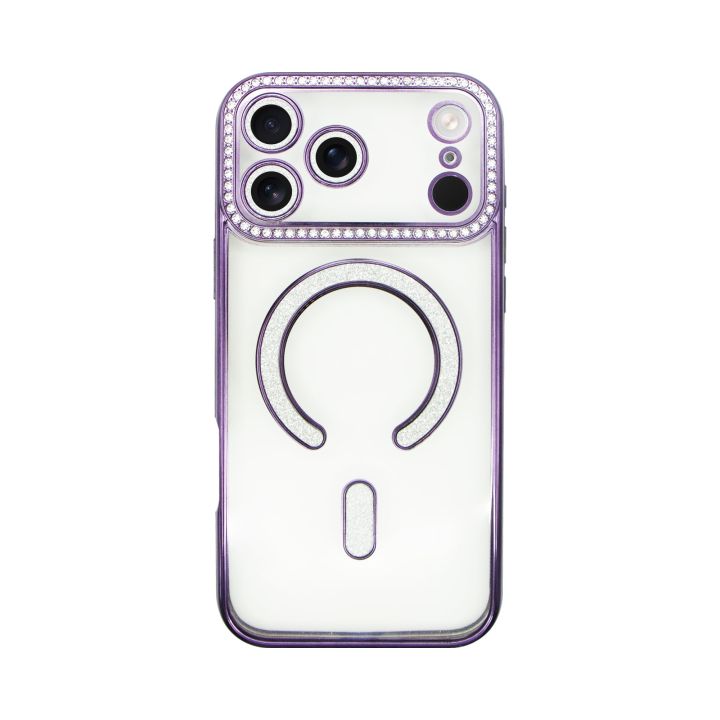 Vivid Strass Back Cover Σιλικόνης Μωβ (iPhone 17 Pro Max)