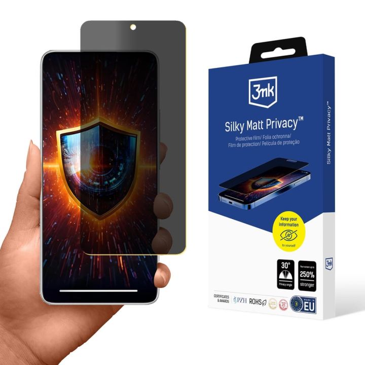 3MK Silky Matt Privacy Privacy Ματ Screen Protector (Redmi Note 14 4G / Redmi Note 14 5G / Poco M7 Pro)