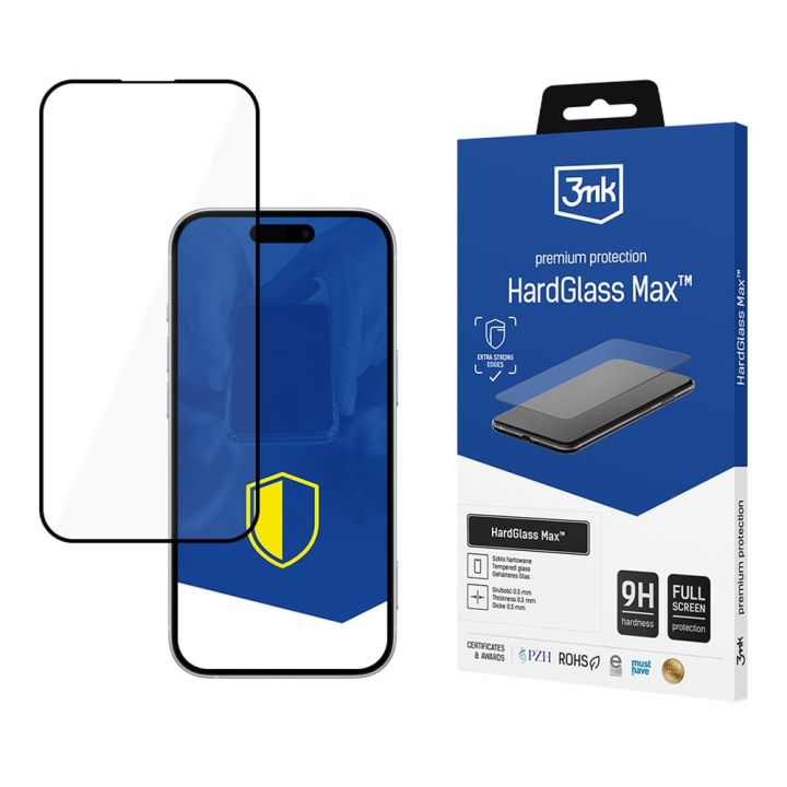 3MK 0.3mm Tempered Glass Μαύρο (iPhone 17 Pro Max / iPhone 16 Pro Max)