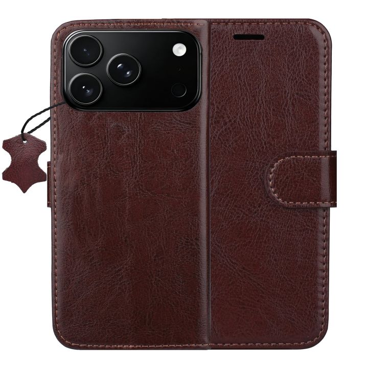 Smart Luxe Leather Case Iphone 17 Pro Max 6 9" 18 Pro Max 6 9" Brown