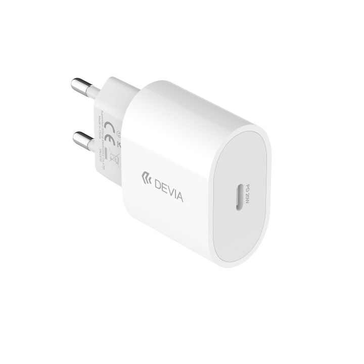 Devia Φορτιστής Χωρίς Καλώδιο με Θύρα USB-C 20W Power Delivery Λευκός (Rocket)