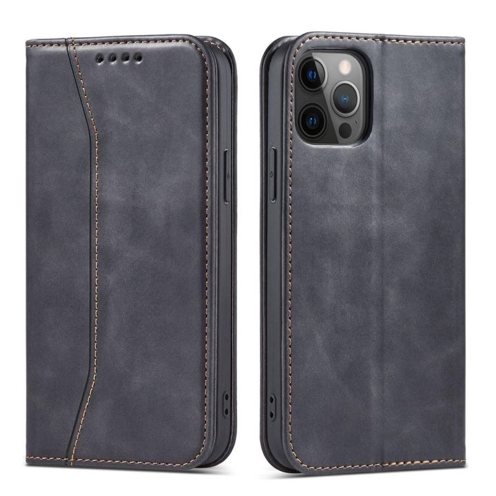 Hurtel Magnet Fancy Wallet Δερματίνης Μαύρο (iPhone 12 Pro Max)