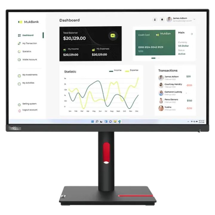 Refurbished Lenovo ThinkVision T23i-30 23" 1920x1080 Monitor – First Class Open Box – Εγγύηση Κατασκευαστή