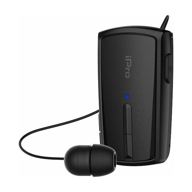 iPro RH120 In-ear Bluetooth Handsfree Ακουστικό Πέτου Μαύρο / Μπλε