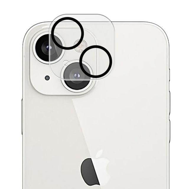 Lito S+ Προστασία Κάμερας Tempered Glass Διάφανο / Μαύρο για το iPhone 14