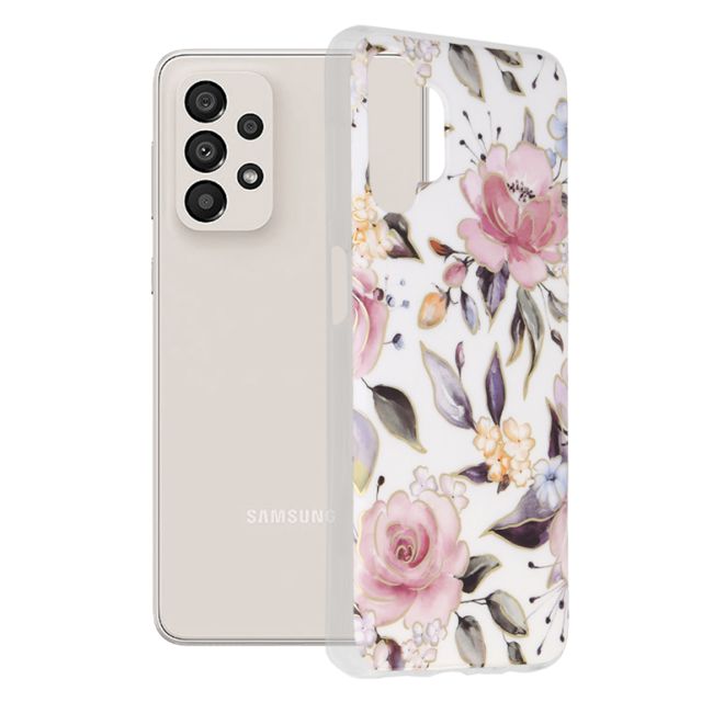 Techsuit Marble Series Samsung Galaxy A13 4G Chloe White