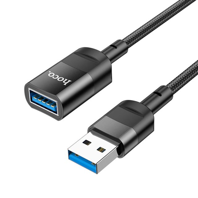 Hoco U107 USB 3.0 Cable USB-A male - USB-A female Μαύρο 1.2m