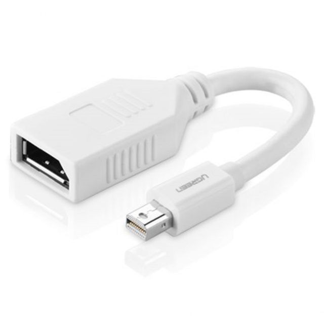 Ugreen Μετατροπέας mini DisplayPort male σε DisplayPort female Λευκό (10445)