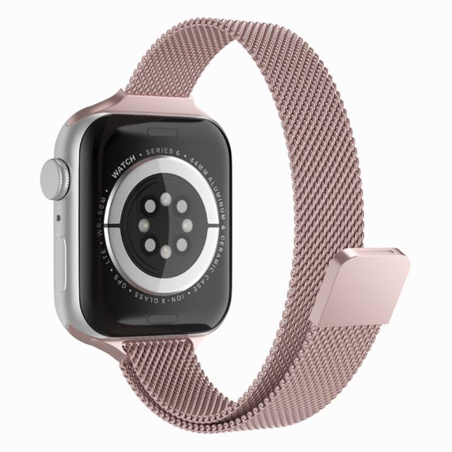 Techsuit Watchband W034 Λουράκι Ανοξείδωτο Ατσάλι Ροζ (Apple Watch 38/40/41mm)