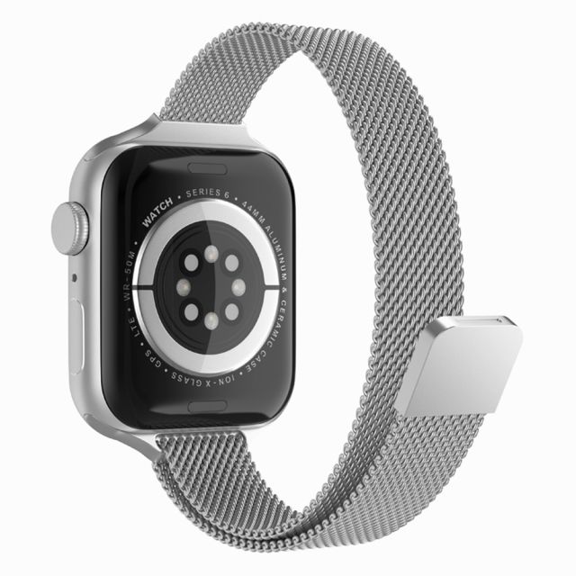 Techsuit Watchband Λουράκι Ανοξείδωτο Ατσάλι Ασημί (Apple Watch 38/40/41mm)