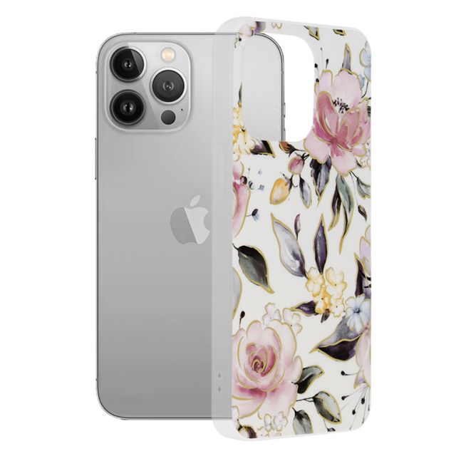 Techsuit Back Cover Σιλικόνης Chloe White (iPhone 13 Pro)