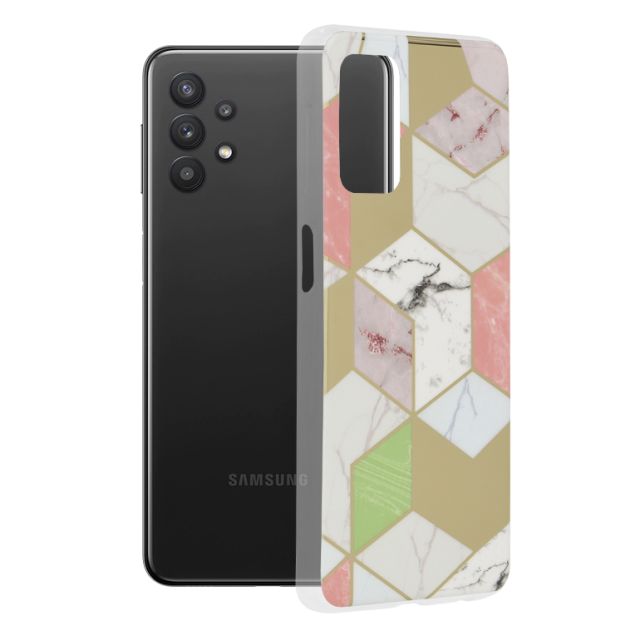 Techsuit Marble Series Samsung Galaxy A32 5G Purple Hex