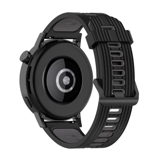 Techsuit Watchband W002 Λουράκι Σιλικόνης Μαύρο (Samsung Galaxy Watch 4 , Galaxy Watch Active 1 / 2 (40 mm / 44 mm), Huawei Watch GT / GT 2 / GT 3 (42 mm))