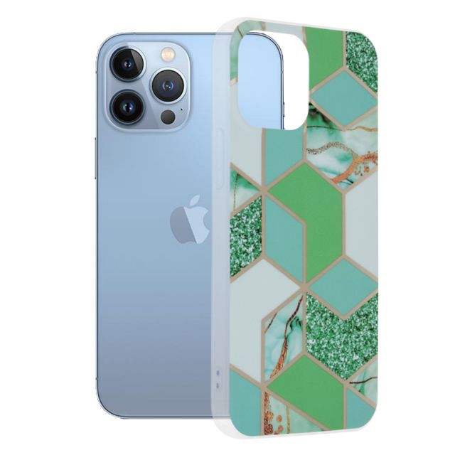 Techsuit  Marble Series  iPhone 13 Pro Max  Green Hex