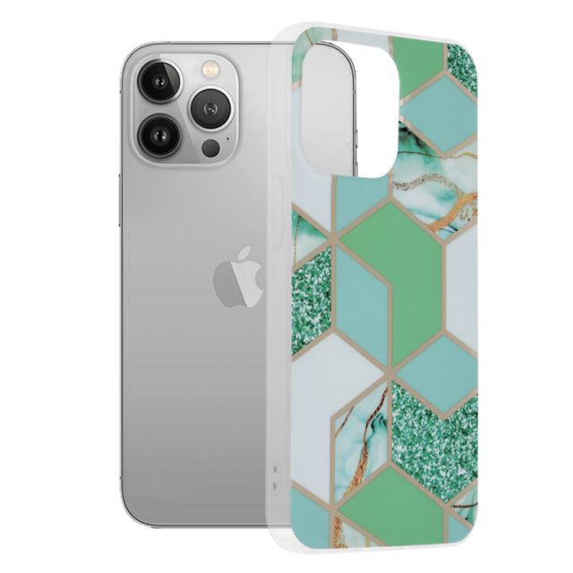 Techsuit  Marble Series  iPhone 13 Pro  Green Hex