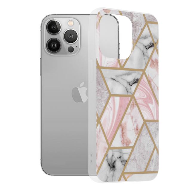 Techsuit  Marble Series  iPhone 13 Pro  Pink Hex