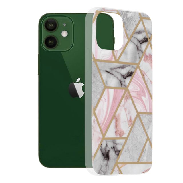 Techsuit  Marble Series  iPhone 12 / 12 Pro  Pink Hex