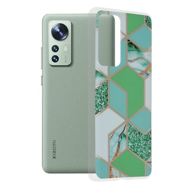 Techsuit Marble Series Xiaomi 12 / 12X Green Hex