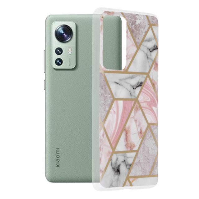 Techsuit Marble Series Xiaomi 12 / 12X Pink Hex