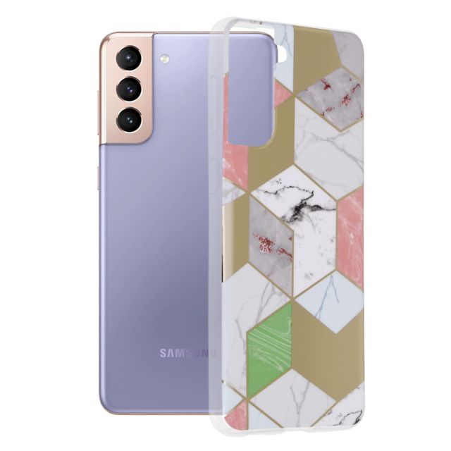 Techsuit  Marble Series  Samsung Galaxy S21 Plus  Purple Hex