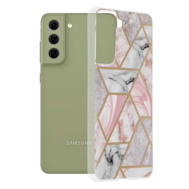 Techsuit Marble Series  Samsung Galaxy S21 FE Pink Hex