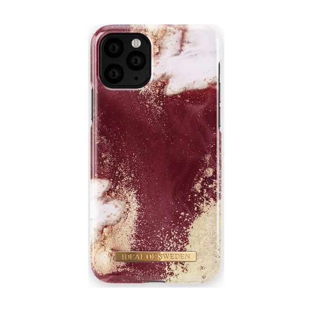 iDeal Of Sweden Fashion Case - Golden Burgundy Marble (iPhone 11 Pro/X/Xs)