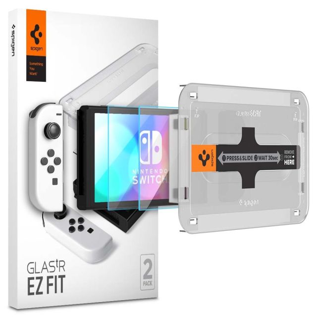 Spigen Glas.TR EZFIT (2 pack) Nintendo Switch OLED Clear