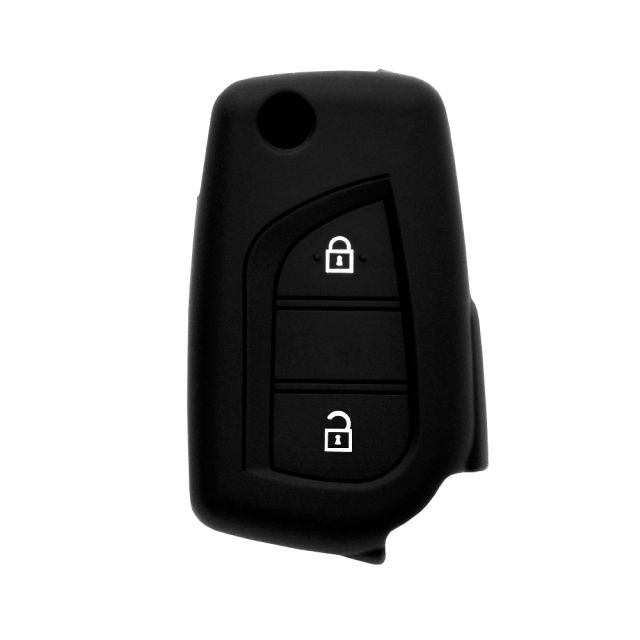 Techsuit Car Key Case (1015.02) Toyota Aygo. RAV4/Citroen C1/Peugeot 108 Black