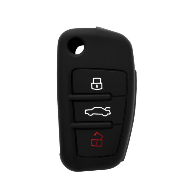 Techsuit Car Key Case (1009.01) Audi A1, A2, A3, A4, A5, A6, A8, Q7 Black
