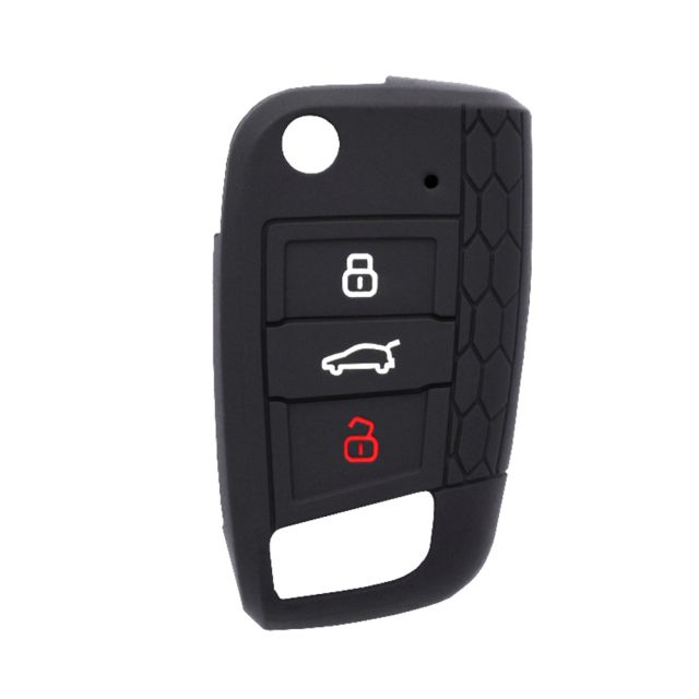 Techsuit Car Key Case (1001.02) VW Passat. Polo. Caddy. Jetta. Eos Black