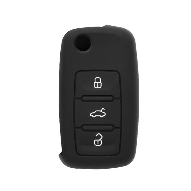 Techsuit Car Key Case (3001.02)  VW Polo. Passat/Skoda Roomster/Seat Mii Black