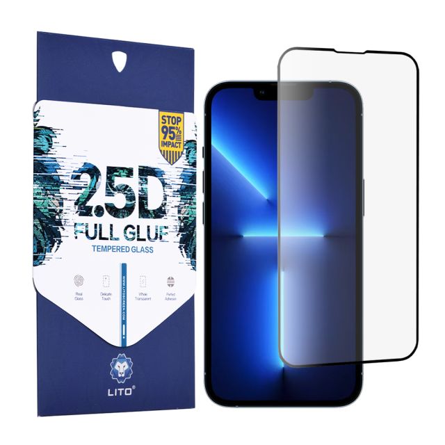 Lito  2.5D FullGlue Glass  iPhone 13 Pro Max / iPhone 14 Plus  Black