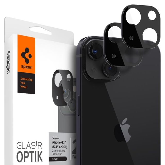 Spigen  Optik.TR Camera Glass (2 pack)  iPhone 13 / 13 Mini  Black