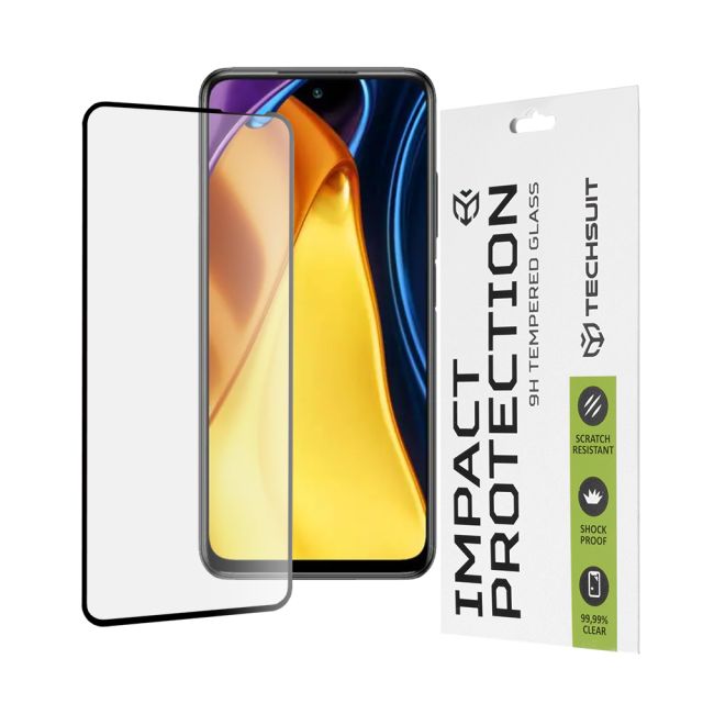 Techsuit  111D Full Cover / Full Glue Glass  Xiaomi Redmi Note 10 5G / Poco M3 Pro 5G  Black [No Package]