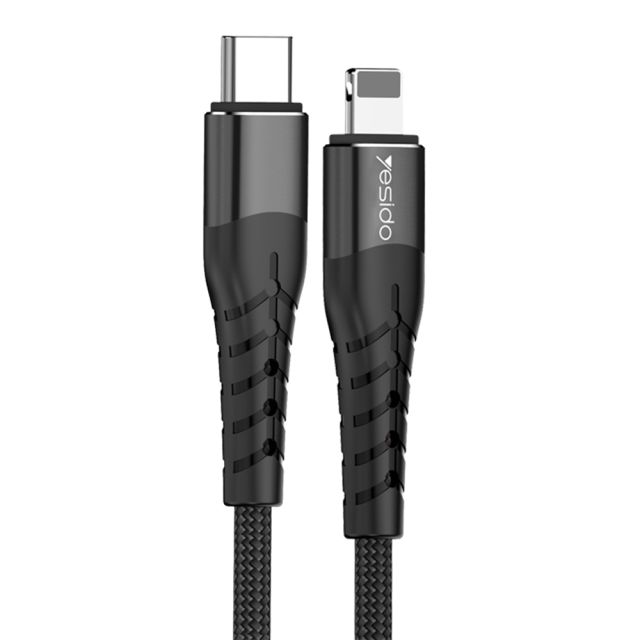 Yesido  Data Cable (CA48)  TypeC to Lightning. 18W. PD. 1.2m  Black