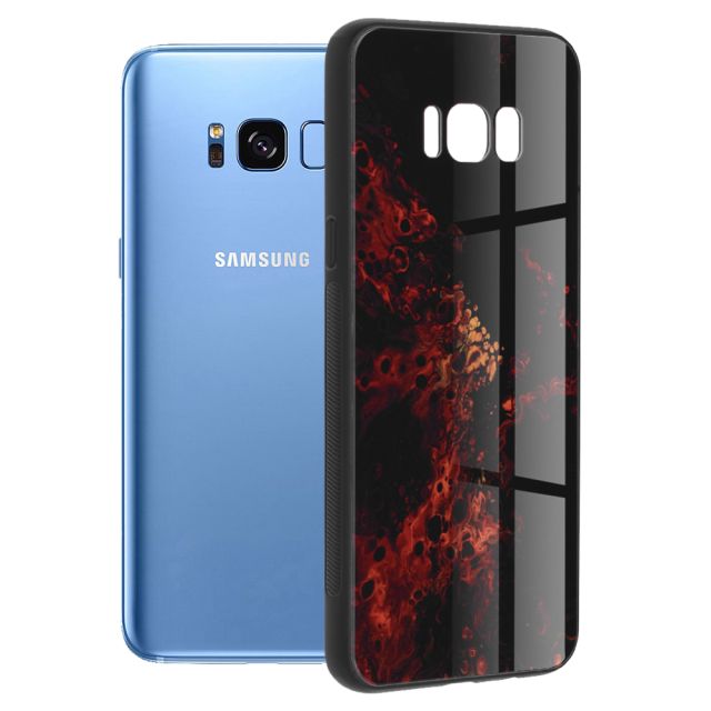 Techsuit  Glaze Series  Samsung Galaxy S8 Plus  Red Nebula