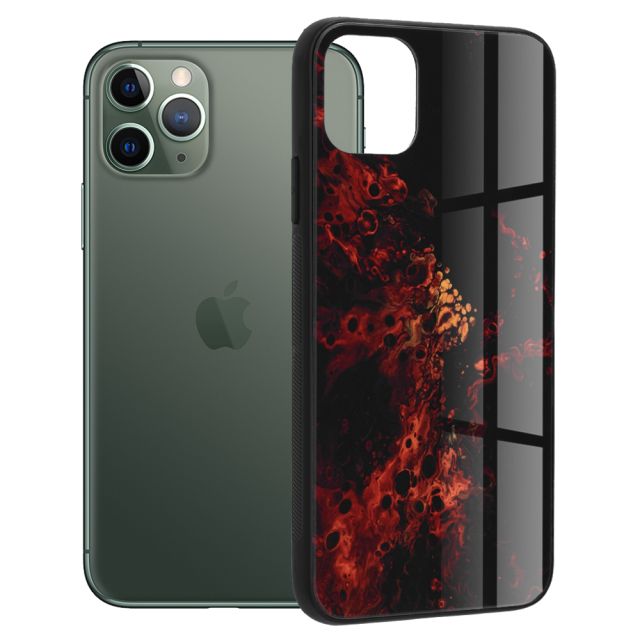 Techsuit  Glaze Series  iPhone 11 Pro  Red Nebula