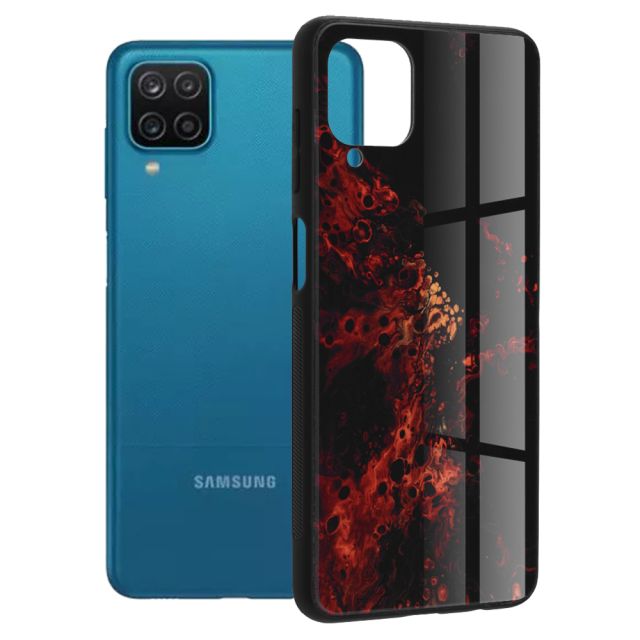 Techsuit Glaze Series Samsung Galaxy A12 / A12 Nacho Red Nebula