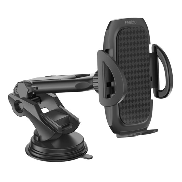 Yesido Car Holder (C111) Extendable Arm. 360° Rotation Angle. for Dashboard. Windshield  Black