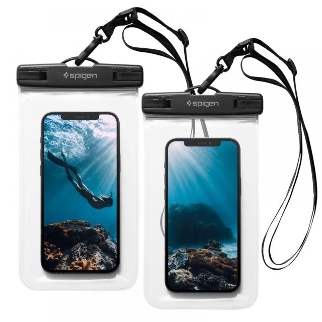 Spigen  (2 pack) Waterproof Case (A601)  IPX8. for Phone 3.5  7\"  Clear