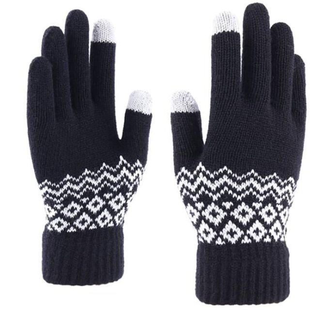 Techsuit TouchScreen Mάλλινα γάντια - Μαύρο